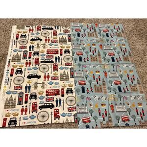 Fat Quarter Fabrics (2)  Quilt London Collection  Boys Britannica Kids & Icons